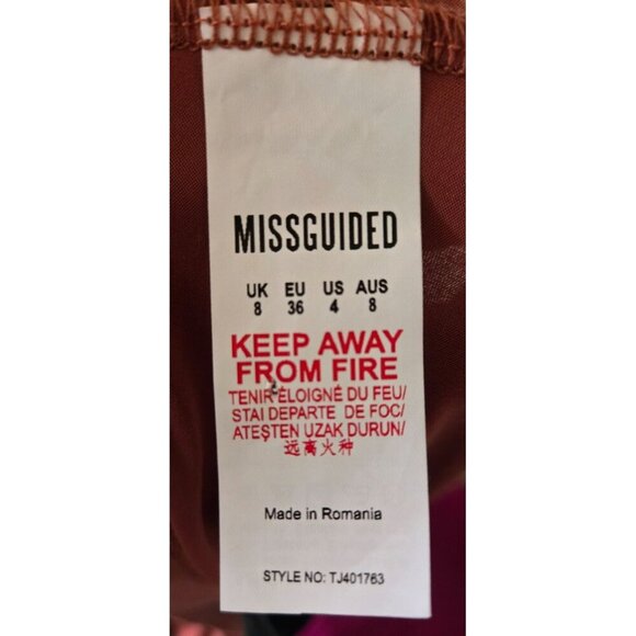 Missguided brown strappy back Bodysuit Size 4 - Picture 8 of 9